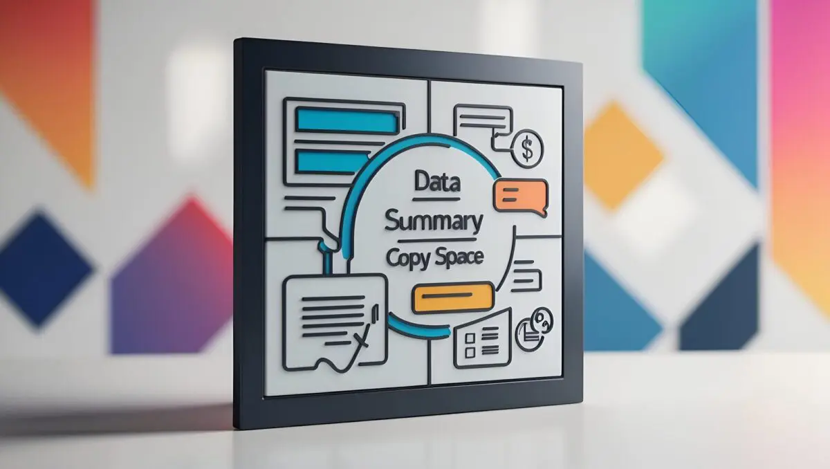 Diagram illustrating data summary and copy space elements, emphasizing citability in content creation.