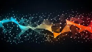 Abstract network diagram visualizing connections, representing the concept of a backlink.