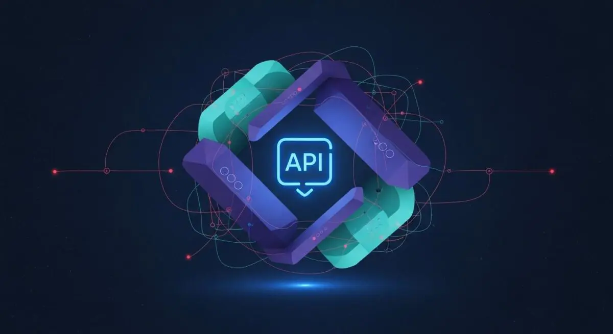 Conceptual illustration of API connections, crucial for understanding headless commerce.