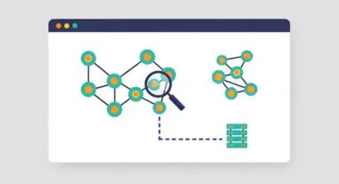 AppDynamics monitoring a distributed network and connecting to server infrastructure.