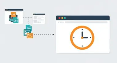 Diagram illustrating website assets like CSS, Java, and images being loaded quickly via browser caching.