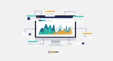 Desktop monitor displaying a complex dashboard with charts and graphs, representing website Calibre analysis. By Andres SEO Expert.