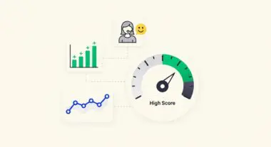 Visualizing high Customer Satisfaction Score with graphs and a speedometer.