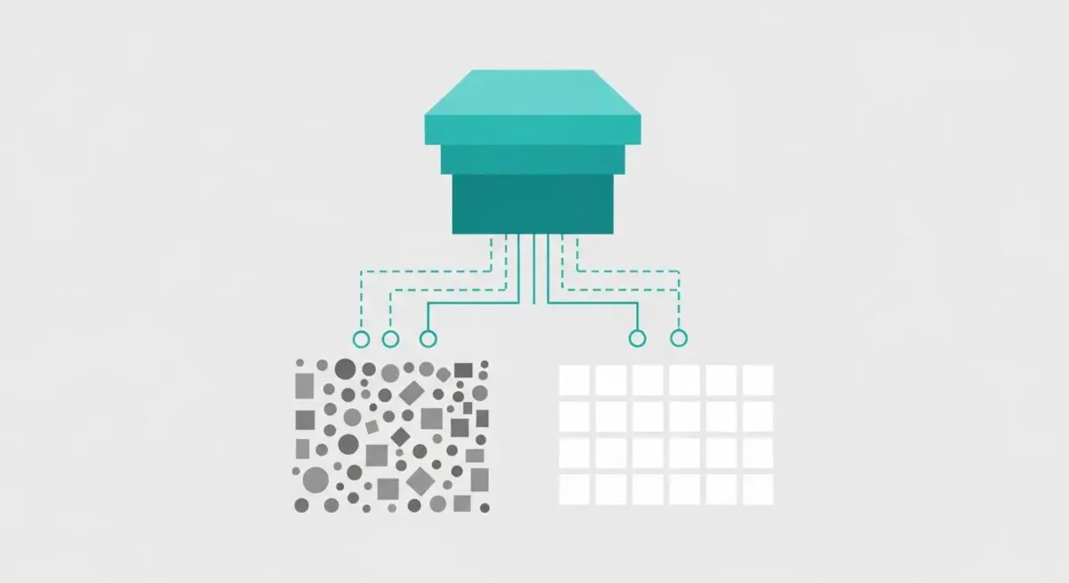 Diagram illustrating data flow from unstructured and structured sources to a data lakehouse.