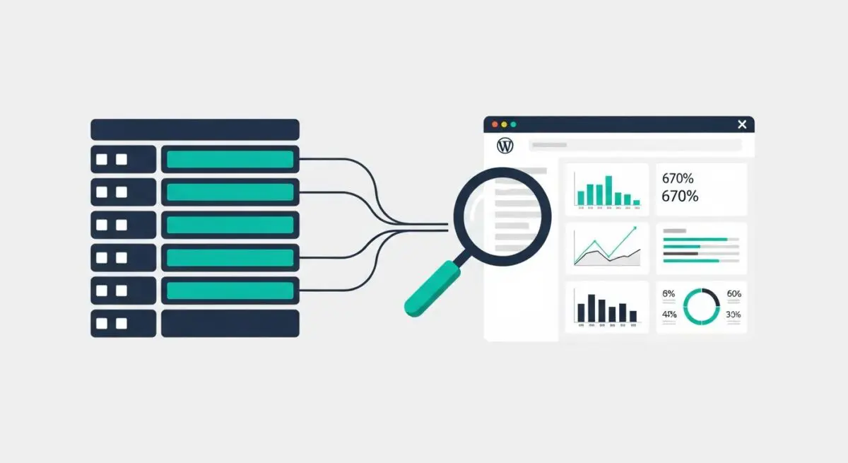 Visual representation of data analysis and optimization for database optimization.