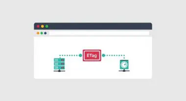 Diagram illustrating an ETag's role in caching and validation between a server and a browser.