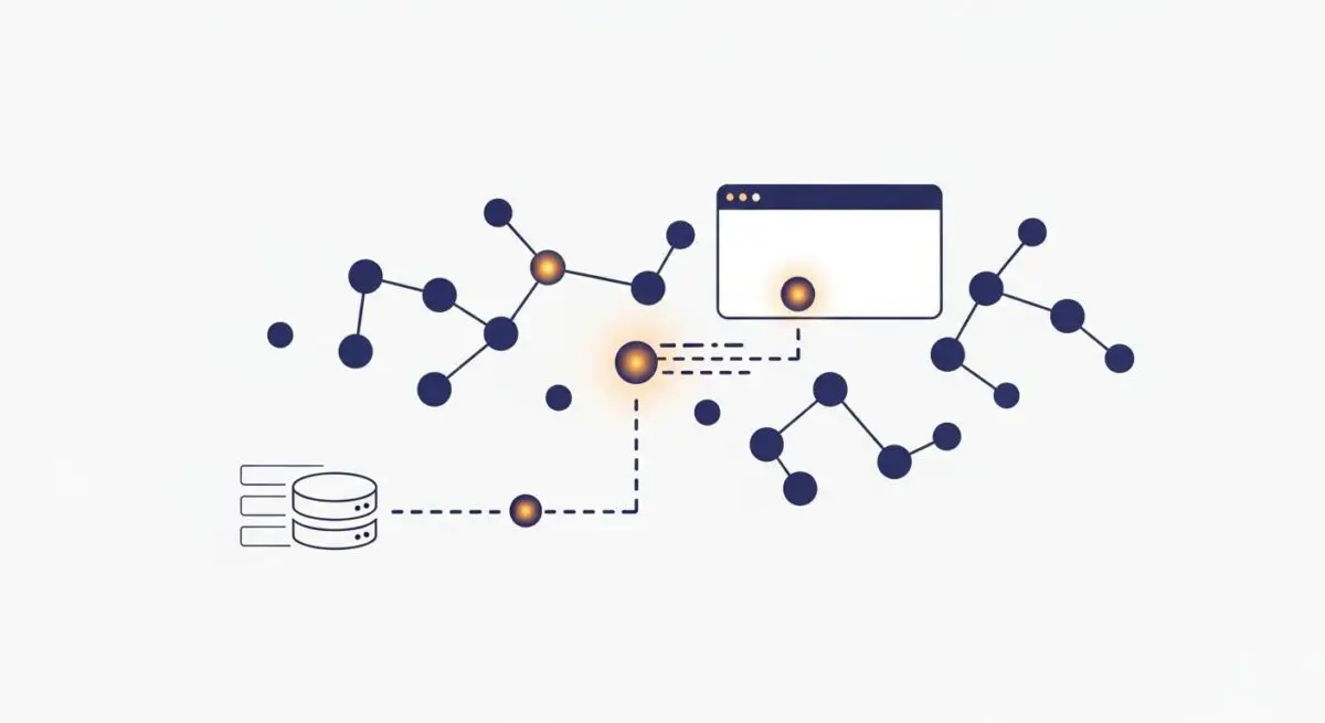 Diagram illustrating decentralized data processing nodes and a central interface for Edge AI applications.