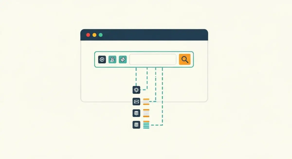 Conceptual graphic illustrating how few-shot classification aids search results.