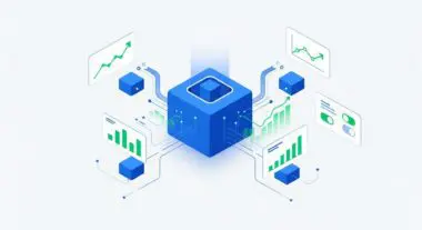 Abstract illustration showing data analytics and growth charts, demonstrating how FinTech helps you save more money.