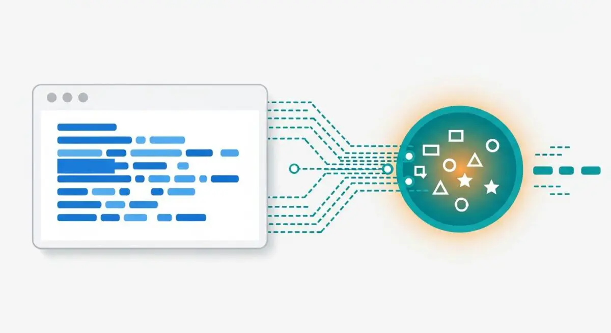 Conceptual diagram illustrating Lexical Analysis, showing code tokens being processed into structured data.