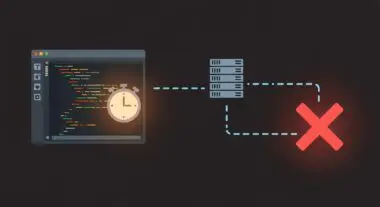 Stopwatch indicating a time limit reached, preventing script execution and resulting in an error.
