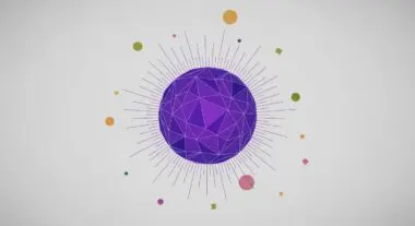 A geometric purple sphere with radiating lines, representing a Mixture of Experts.