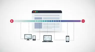 A visual representation of website loading progression, highlighting Navigation Timing Metrics across devices.