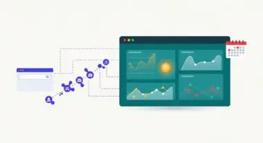 Diagram illustrating data flow from a search interface to analysis dashboards, representing predictive modeling concepts.
