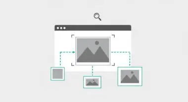 Diagram illustrating different sizes of images being served, demonstrating responsive images.