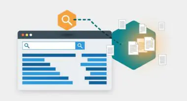 Search interface connecting to a database of documents for semantic retrieval.