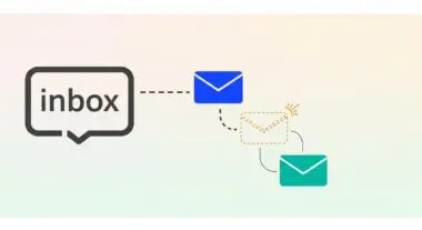 An illustration showing emails being routed from an inbox, with one email appearing as a dashed outline suggesting a soft bounce. By Andres SEO Expert.