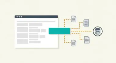 Diagram illustrating the process of Source Seeding, showing data flowing from a webpage interface to multiple documents and a database.