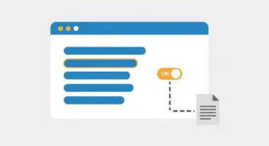 Toggle switch labeled 'ON' indicates activation for a Sponsored Link Attribute feature.
