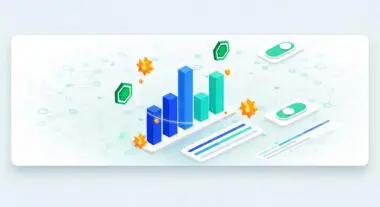 Bar graph with star badges and shield icons representing motivating team performance.