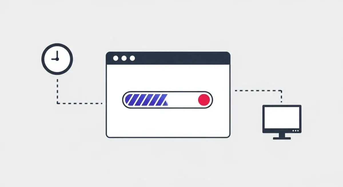 A clock icon and a loading bar graphic illustrate the concept of Time to Interactive.