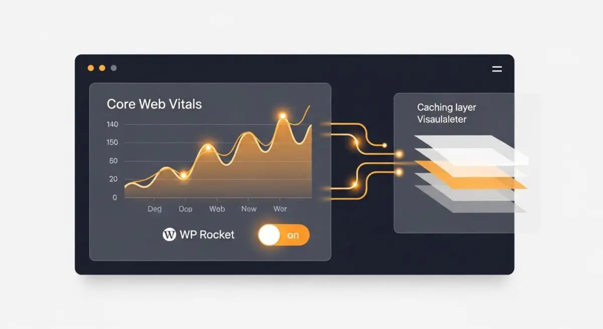 WP Rocket improving Core Web Vitals by implementing a caching layer.