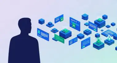 Silhouette of a person observing an AI-driven data network, exploring what can we learn from billionaires.