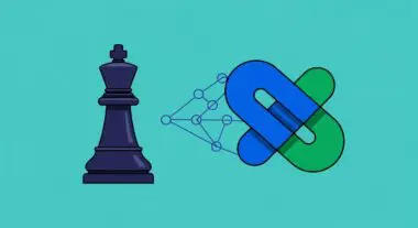 A chess king symbol connects to interconnected nodes, representing when to partner and when to compete.