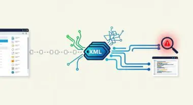 Illustration of data flow from a dashboard to an XML tag, indicating potential issues with XML-RPC communication.