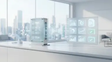 AI processing data to automate regulatory compliance and reporting with visual dashboards.