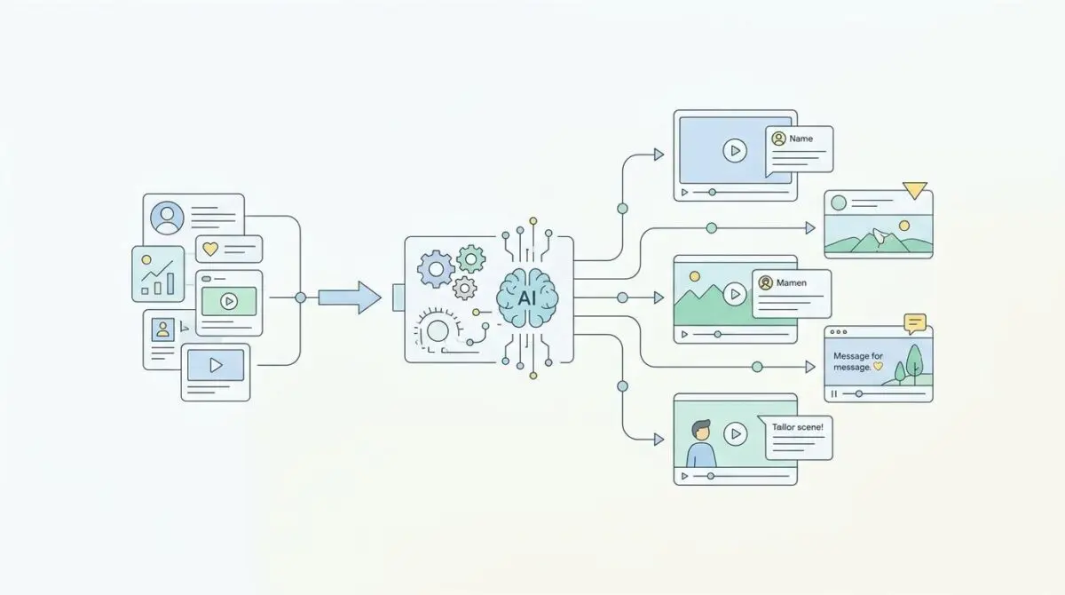 AI-driven generation of personalized video greetings for new subscribers.