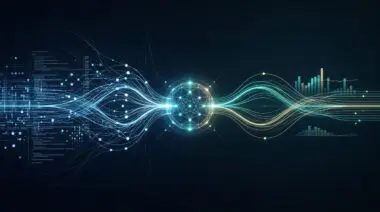 AI visualizing data flow and network connections to manage the chicken and egg problem for marketplaces.