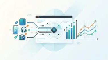 AI tracks pricing for product launches and marketing campaigns, showing data flow to charts.