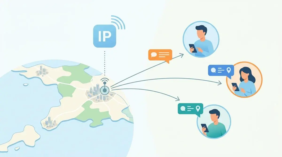 Automated instant deployment of localized in-app messaging via IP geolocation detection for users worldwide.