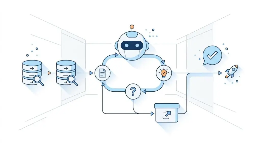 Autonomous AI agent processing internal knowledge base RAG for tier-2 support tickets.