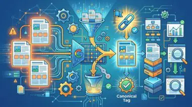 Google bot processes pages, showing canonical tag issues, leading to duplicates ignored by Google. By Andres SEO Expert.