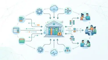 Diagram illustrating how to build a centralized prompt library for corporate teams.