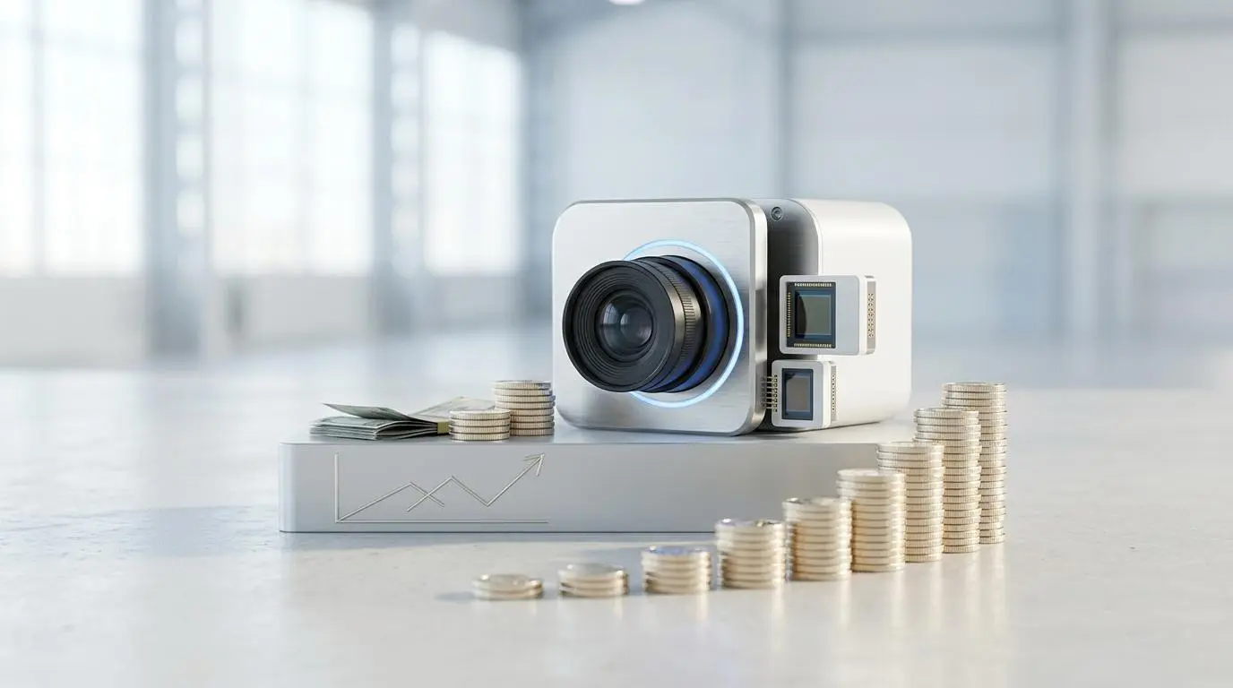 Computer vision camera represents instant automated auditing of inbound pallets for quantity and damage.