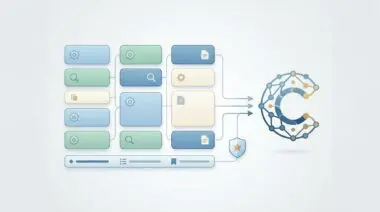 Diagram illustrating structured data flow, representing concise definition blocks for LLMs. By Andres SEO Expert.