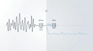 Graph showing crawl rate dropping significantly after server migration to a new IP address.