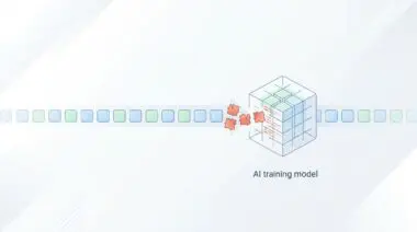 Illustrating how to handle data poisoning risks in custom AI model training with corrupted data input.