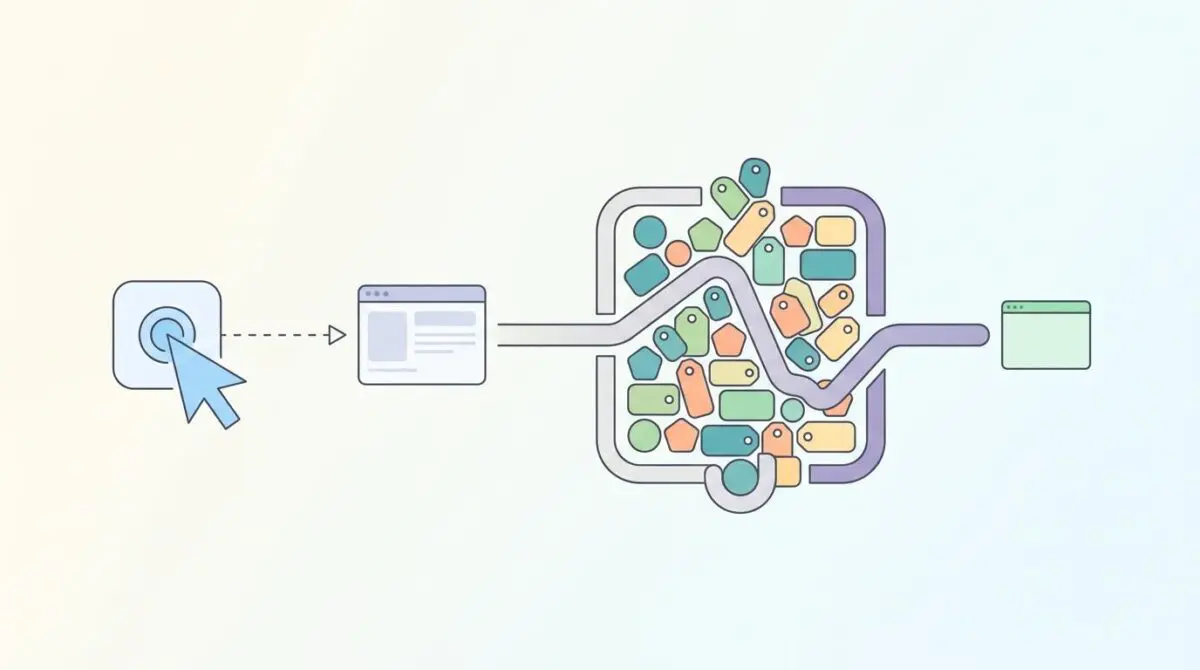 Cursor interacting with web page, leading to complex GTM tags causing INP failing.