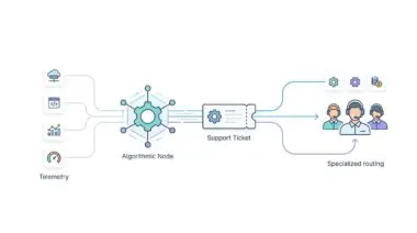 Algorithmic node processes telemetry for instant automated routing of support tickets to specialized engineering pods.