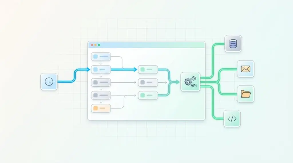 Automated scheduling link via WhatsApp triggered by intent, illustrating API integration.