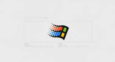 Outdated Windows logo on a search result snippet indicating knowledge panel displaying outdated company logo.