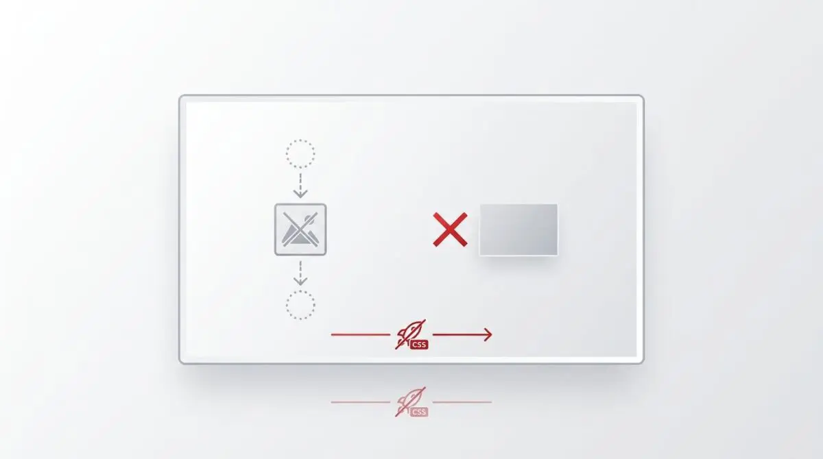 Diagram showing a blocked process impacting LCP element identified as a background image defined in CSS, preventing preloading.