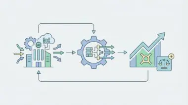 Conceptual diagram illustrating how to measure ROI of generative AI implementations in enterprise.