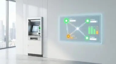 ATM network cash levels monitored in real-time, triggering armored transport dispatch routes.