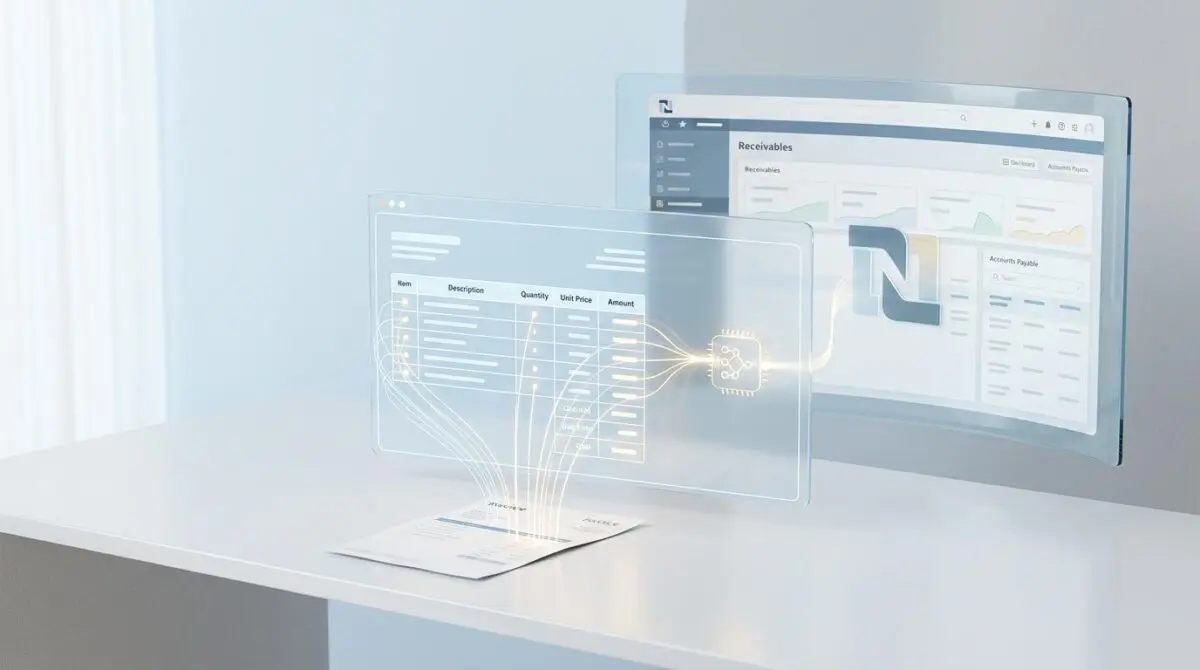 AI vision models extract line-item data from invoices for NetSuite automation.
