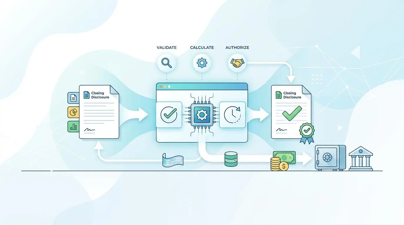 Diagram showing real-time automated collateral valuation updates for mortgage portfolios.